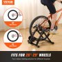 VEVOR cykeltrænerstativ, magnetisk stationær cykelstativ til 26"-29" hjul, 8 modstandsindstillinger, støjsvag motor, egnet til indendørs rideøvelser, med hurtigudløserhåndtag og forhjulsforhøjer