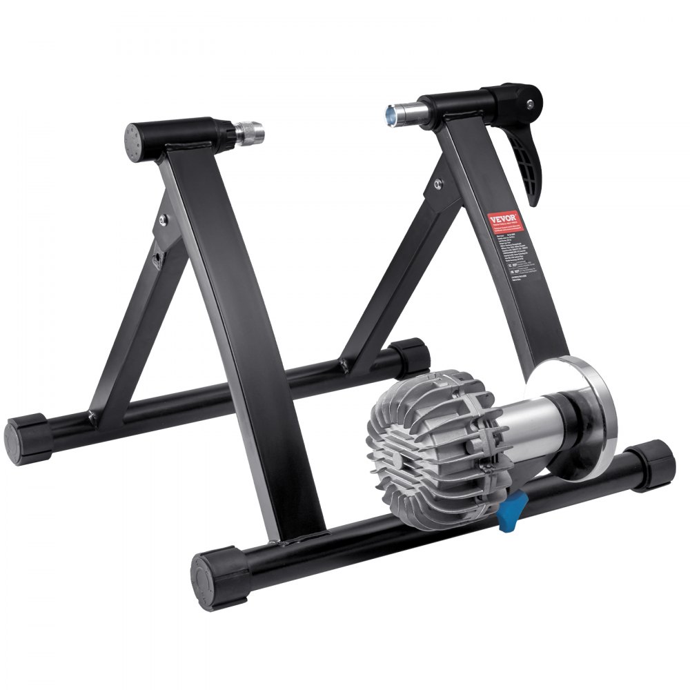 VEVOR Bike Trainer Stand, Fluid Stationary Bike Stand for 26"-29" Wheels, Noise Reduction Fluid Flywheel, Portable Cycling Stand for Indoor Riding Exercise, with Quick-Release Lever & Front Wheel Rise