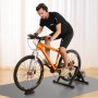 VEVOR Bike Trainer Stand, Fluid Stationary Bike Stand for 26"-29" Wheels, Noise Reduction Fluid Flywheel, Portable Cycling Stand for Indoor Riding Exercise, with Quick-Release Lever & Front Wheel Rise