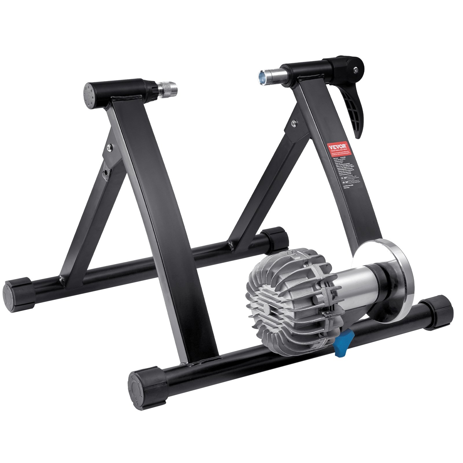 VEVOR Bike Trainer Stand, Fluid Stationary Bike Stand for 26"-29" Wheels, Noise Reduction Fluid Flywheel, Portable Cycling Stand for Indoor Riding Exercise, with Quick-Release Lever & Front Wheel Rise