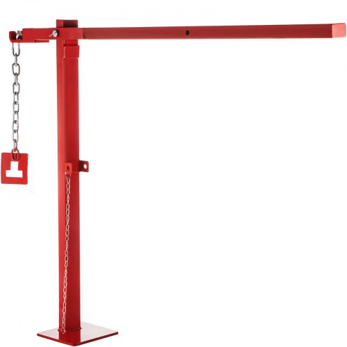 VEVOR T Post Remover Puller, 15 3/4" Long Chain T Post Puller, 32" Standing Frame Fence Post Puller Set with Lifting Chain Puller, T Stake Puller for Round Fence Posts, Metal, Sign Posts & Tree Stump