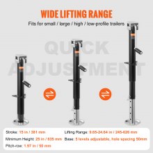 VEVOR Trailer Jack, Trailer Tongue Jack A-frame Bolt on Weight Capacity 5000 lb, Trailer Jack Stand with Handle for Lifting RV Trailer, Horse Trailer, Utility Trailer, Yacht Trailer