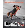 VEVOR Weight Bench, 660lbs Adjustable Weight Bench Press for Full Body Workout, Exercise Sit up Bench for Home Gym Strength Training, Flat Bench with Extended Head/Neck Protection & Quick Folding