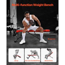 Weight Bench Sit up Bench for Home Gym Strength Training Adjustable Foldable