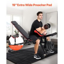 Weight Bench Sit up Bench for Home Gym Strength Training Workout Adjustable