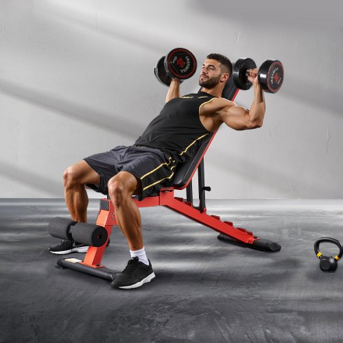 Weight Rack Weight Bench, Adjustable For Full Body Workout, 400lbs