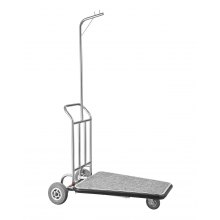 VEVOR Luggage Cart 600 LBS 3 Wheel Stainless Steel Finish Bellman's Cart