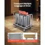 VEVOR Hotel Luggage Cart, 750 LBS Load Capacity, Deluxe Platform Truck with Removable Front Frame, Valet Cart with Grey Carpeted Deck and 6-inch Rubber Wheels, Ideal for Hotels, Condos, Resorts