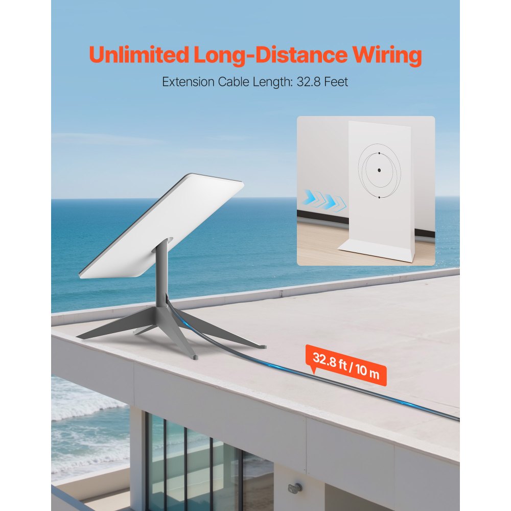 VEVOR Starlink Gen 2 Cable 32.8FT /10 m Extension Cable Standard Generation 2 1200 Mps 24 AWG / 0.25 mm²
