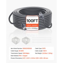Starlink Gen 2 Cable 100 FT Extension Cable for Standard Generation 3 1200 Mps