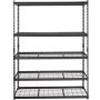 VEVOR Förvaringshylla, 5 våningar justerbar, 900 kg kapacitet, kraftiga garagehyllor i metall, trådställ, svart, 152 cm L x 61 cm B x 213 cm H för kök, skafferi, källare, badrum, tvättstuga
