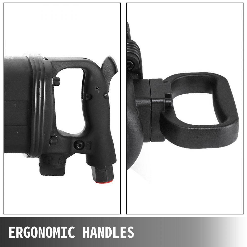 6800 N.M Torque Heavy Duty 1" Inch Drive Long Shank Air Impact Wrench Gun Power