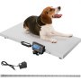 VEVOR 1100Lbs x 0.2Lbs Digital Livestock Scale Large Pet Vet Scale Stainless Steel Platform Electronic Postal Shipping Scale Heavy Duty Large Dog Hog Sheep Goat Pig Sheep Scale
