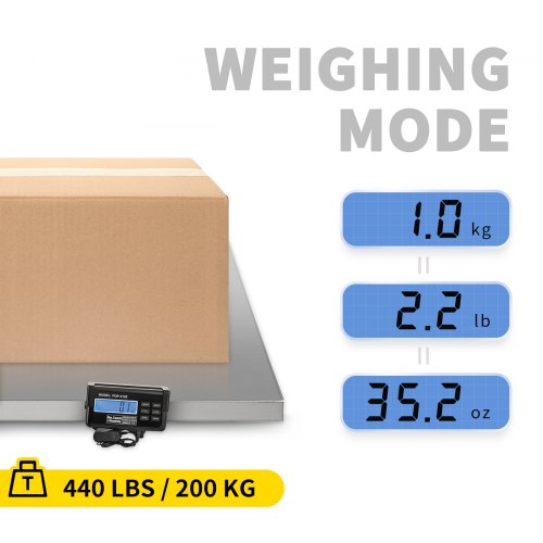 VEVOR Digital Livestock Scale 400Lbs x 0.2Lbs Pet Vet Scale Stainless Steel Large Platform Postal Shipping Scale Industrial Floor Scale dog Scale for Busniess Office Home Warehouse Package Lugggage