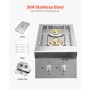 VEVOR Double Grilling Side Burners for Outdoor 2x15,000BTU Propane & Natural Gas