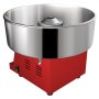 VEVOR Electric Cotton Candy Machine, 19.7-inch Cotton Candy Maker, 1050W Candy Floss Maker, Red Commercial Cotton Candy Machine with Stainless Steel Bowl and Sugar Scoop, Perfect for Family Party
