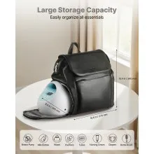 VEVOR Breast Pump Backpack, Breast Feeding Bag with Ice Pack, Fits for S1/S2, Pumping Accessories & Breastmilk Storage, Portable Pump Carrying Case for Work, Travel and Family Use, Black