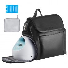 VEVOR Breast Pump Backpack, Breast Feeding Bag with Ice Pack, Fits for S1/S2, Pumping Accessories & Breastmilk Storage, Portable Pump Carrying Case for Work, Travel and Family Use, Black