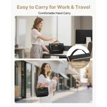 VEVOR Wearable Breast Pump Bag, Breast Feeding Bag with Waterproof Mat, Fits for M5/M6, Pumping Accessories & Breastmilk Storage, Portable Pump Carrying Case for Work, Travel & Family Use, Black