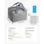 VEVOR Wearable Breast Pump Bag, Breast Feeding Bag with Ice Pack, Fits for M5/M6, Pumping Accessories & Breastmilk Storage, Portable Pump Carrying Case for Work, Travel & Family Use, Grey