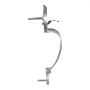 sleek silver VEVOR front door handle set with a curved design and keyhole components.