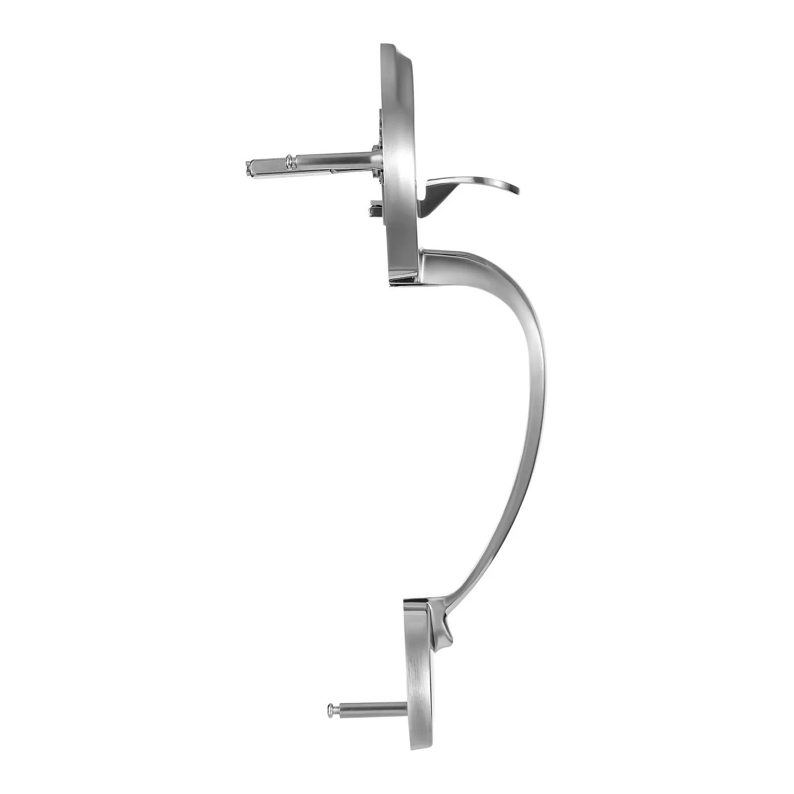 sleek silver VEVOR front door handle set with a curved design and keyhole components.