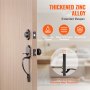 VEVOR Front Door Handle and Deadbolt Set, Antique Copper Front Door Lock Set with Interior Knob, Adjustable Hole Spacing Single Cylinder Handleset, for Right and Left Handed Entrance and Front Door