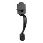 VEVOR Front Door Handle and Deadbolt Set, Matte Black Front Door Lock Set with Interior Knob,  Adjustable Hole Spacing Single Cylinder Handleset, for Right and Left Handed Entrance and Front Door