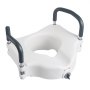 VEVOR Raised Toilet Seat with Arms, 300 lbs Load Capacity, 5-Inch Lift Height, Widened Commode Elevated Toilet Seat Riser with Padded Handles for Seniors, Elderly, Handicap, Disabled, and Adults Use