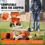 VEVOR 4.3In x 13.1ft 4in Diameter Wood Chipper Shredder Mulcher Leaf Vacuum Kit