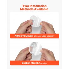 Suction Cup Hooks for Shower No Drill Stainless Steel 2-Pack Towel Hooks