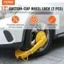 VEVOR Wheel Lock Clamp, 2-Pack Trailer Wheel Lock, Heavy-Duty Anti Theft Tire Lock, Trailer Wheel Locks for RV Trailers, Cars, Trucks, SUVs