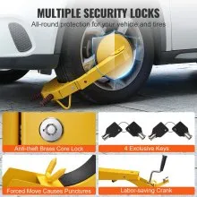 VEVOR Wheel Lock Clamp, 2-Pack Trailer Wheel Lock, Heavy-Duty Anti Theft Tire Lock, Trailer Wheel Locks for RV Trailers, Cars, Trucks, SUVs