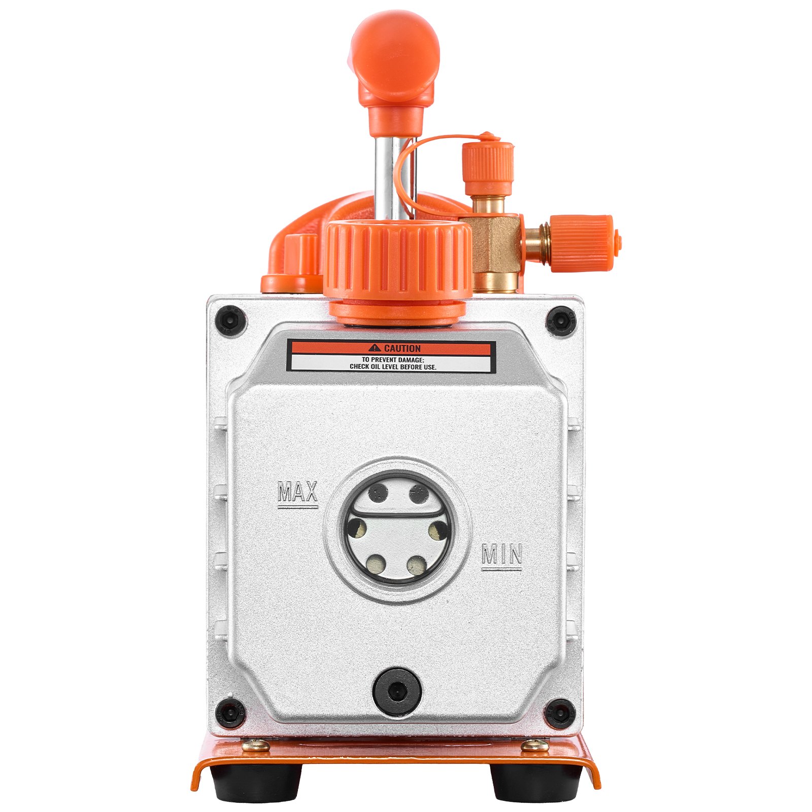 VEVOR Vacuum Pump, 3.5 CFM 99 L/min, HVAC Single Stage Rotary Vane AC Vacuum Pump, for R134a R22 R410a Systems, 4 Pole Motor, for Automotive Air Conditioner Maintenance Resin Degassing, Oil Included