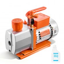 VEVOR Vacuum Pump, 7 CFM 3/4 HP, HVAC Two Stage Rotary Vane AC Vacuum Pump, for R134a R22 R410a R1234YF R32, 4 Pole Motor, for Automotive Air Conditioner Maintenance Resin Degassing, Oil Included