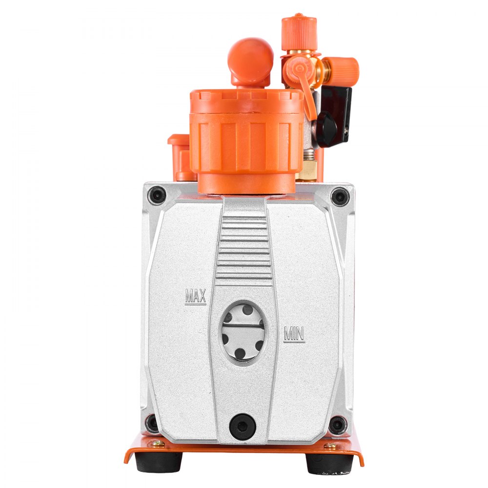 VEVOR Vacuum Pump, 7 CFM 198 L/min, HVAC Two Stage Rotary Vane AC Vacuum Pump, for R134a R22 R410a R1234YF R32, 4 Pole Motor, for Automotive Air Conditioner Maintenance Resin Degassing, Oil Included