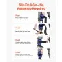 VEVOR Tree Climbing Spikes Set, Height-Adjustable Tree Climbing Gear with Straps & Harness, 159 kg Load Capacity, Heavy Duty Steel Climb Spurs Arborist Equipment for Fruit Picking Hunting