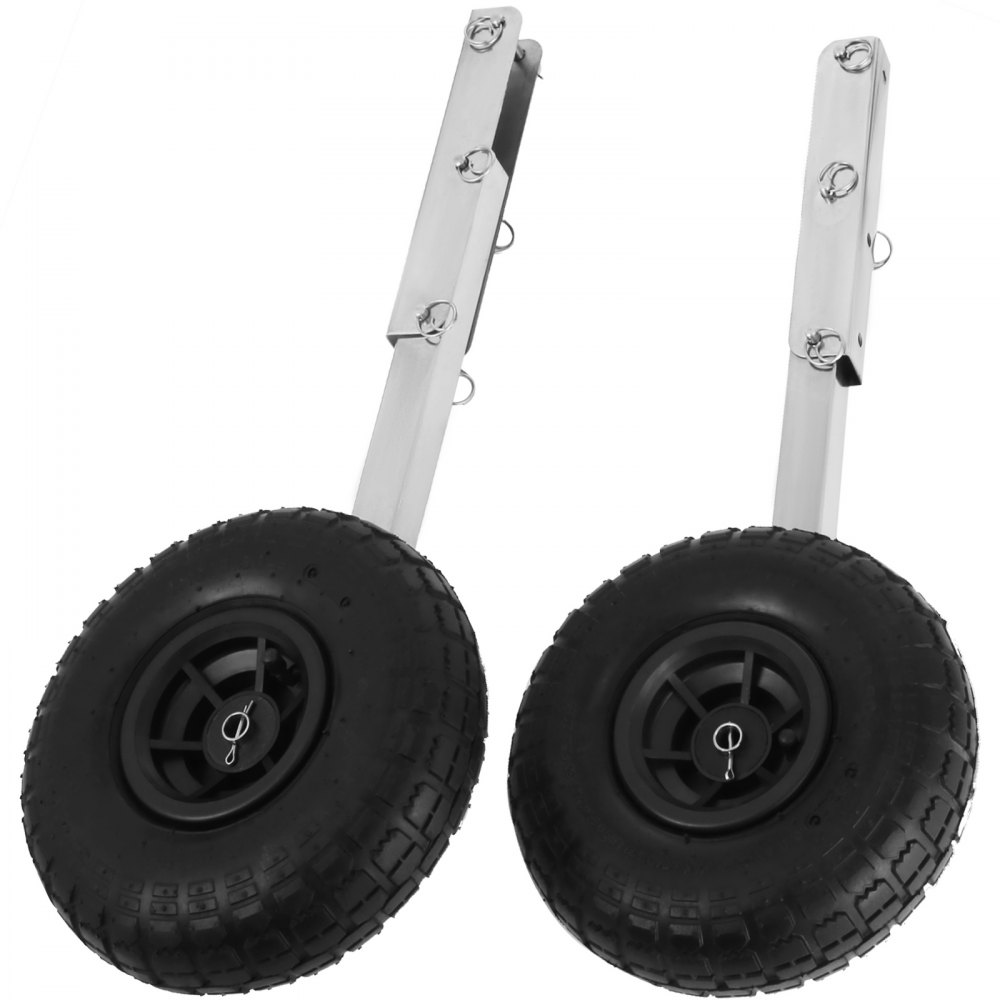 VEVOR Boat Launching Wheels, Boat Transom Launching Wheel, 310 LBS Loading Capacity Inflatable Boat Launch Wheels, Stainless Steel Transom Launching Dolly Wheels, 2 PCS