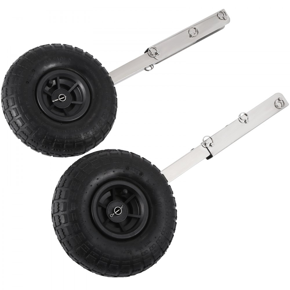 VEVOR Boat Launching Wheels, Boat Transom Launching Wheel, 310 LBS Loading Capacity Inflatable Boat Launch Wheels, Stainless Steel Transom Launching Dolly Wheels, 2 PCS