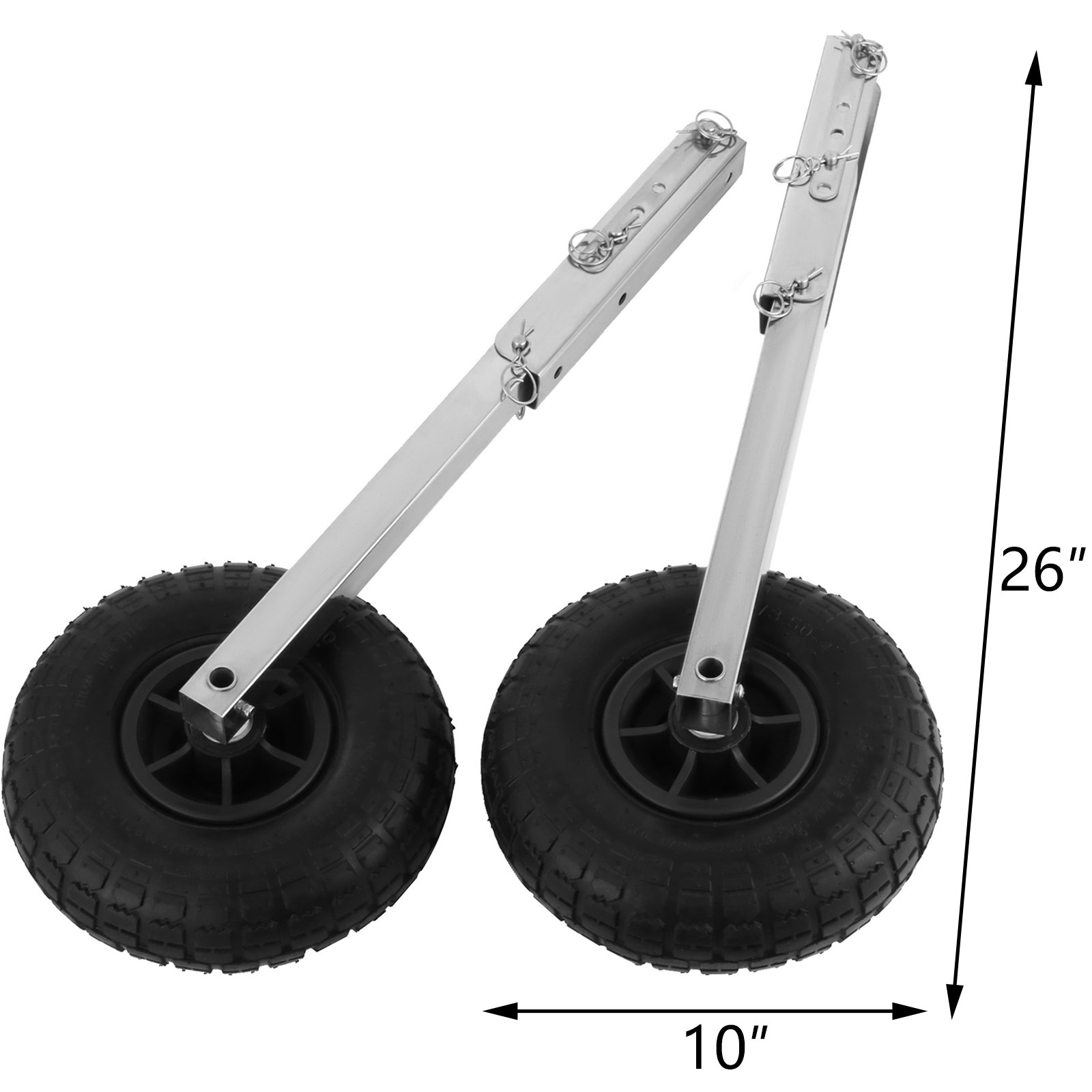 VEVOR Boat Launching Wheels, Boat Transom Launching Wheel, 310 LBS Loading Capacity Inflatable Boat Launch Wheels, Stainless Steel Transom Launching Dolly Wheels, 2 PCS