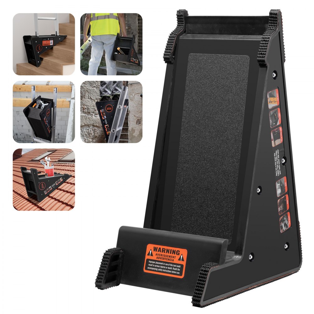 VEVOR Ladder Levler 380lbs Load PP Ferramenta de nivelamento com armazenamento para terreno irregular