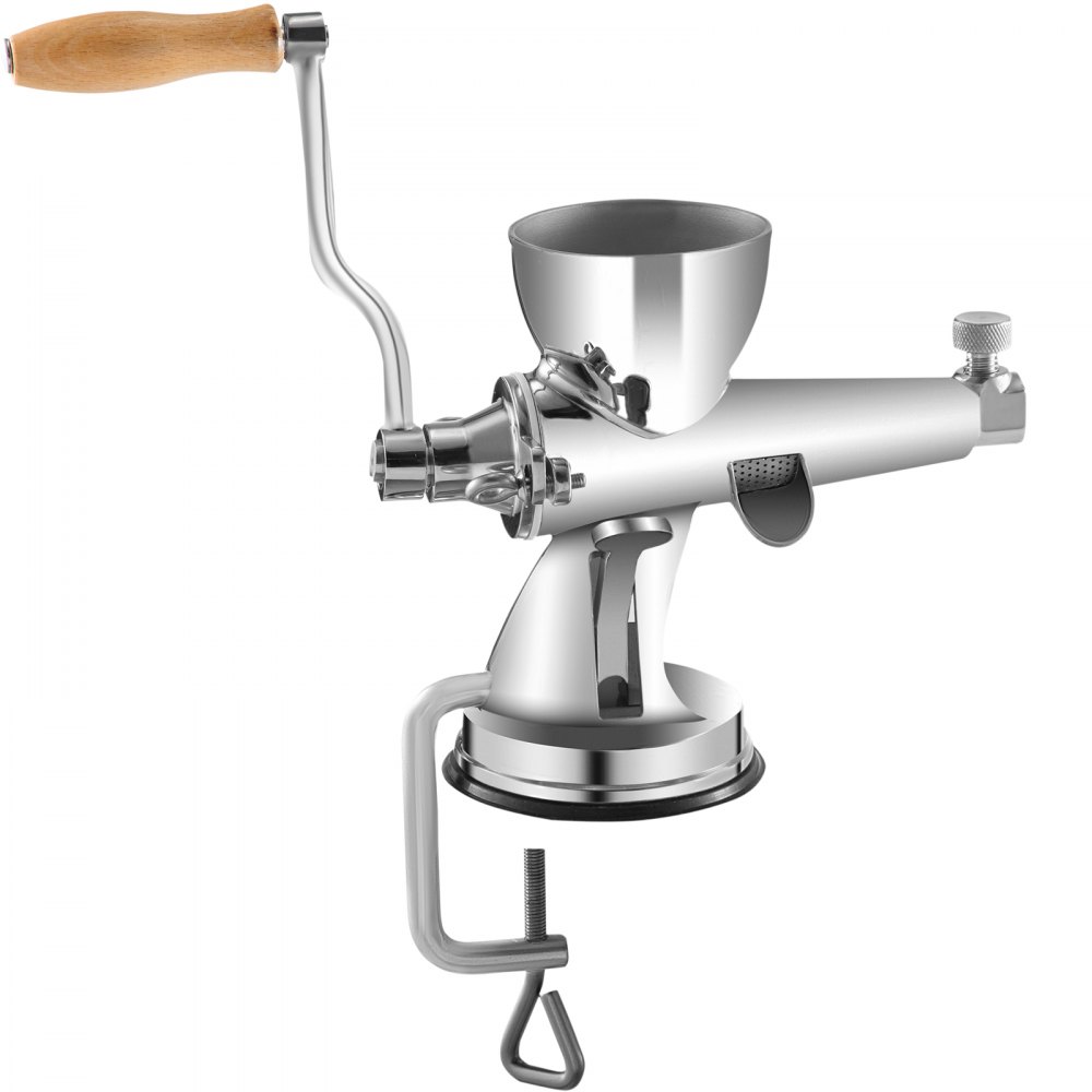 VEVOR Manual Wheatgrass Juicer Stainless Steel Hand Crank Wheatgrass Juicer Hand Wheatgrass Grinder with Suction Cup Base & Table-top Clamp Manual Juicer Extractor for Ginger Celery Apple Grape