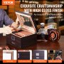 VEVOR 50 Cigar Humidor Glasstop Cedar Cigar Box Luftfuktare & Hygrometer & Låda