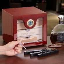 VEVOR 100 Cigar Humidor Cabinet Cedar Cigar Box Humidifier & Hygrometer & Shelve