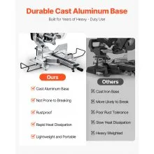 Sliding Compound Miter Saw 12-In Blade 15 Amp Motor Corded Double Bevel 60-Tooth