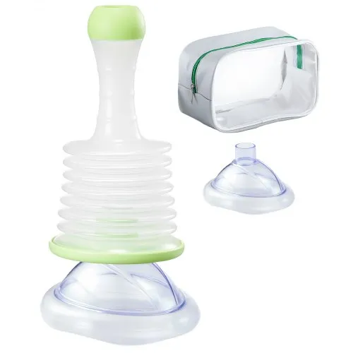 VEVOR Choking Rescue Device, Portable Airway Clear Anti Choking Suction Device with 2 Multi-size Masks and 1 Storage Bag, First Aid Kit for Removing Blocked Objects, for Home, School, Travel