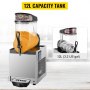 VEVOR Slush Frozen Drink Machine, 12L Tank, 500W Commercial Margarita Maker with 26.6°F to 28.4°F Temperature, Automatic Cleaning Cold Drink and Slush Modes, Perfect for Restaurants Cafes Bars