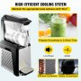VEVOR 110V Slushy Machine 10L Margarita Frozen Drink Maker 600W Automatic Clean Day and Night Modes for Supermarkets Cafes Restaurants Snack Bars Commercial Use