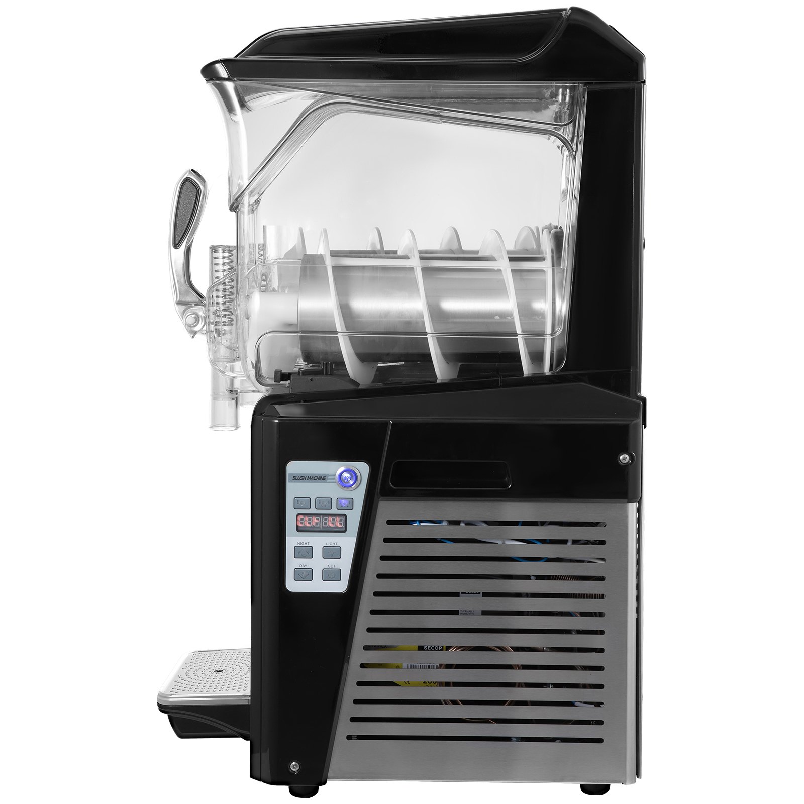 VEVOR Slushy Machine, 10L 1 Tank Slushie Machine for Home, 600W Commercial Slushy Machine, machine a slush for Frozen Drinks Automatic Clean, Slushy Machine for Home Supermarkets Cafes Restaurants