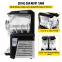 VEVOR 110V Slushy Machine 20L Double Bowl Margarita Frozen Drink Maker 900W Automatic Clean Day and Night Modes for Supermarkets Cafes Restaurants Snack Bars Commercial Use